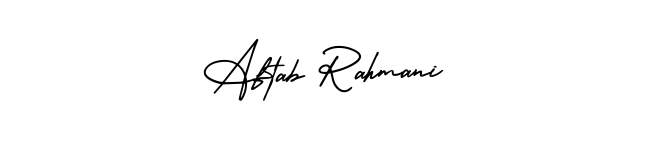 It looks lik you need a new signature style for name Aftab Rahmani. Design unique handwritten (AmerikaSignatureDemo-Regular) signature with our free signature maker in just a few clicks. Aftab Rahmani signature style 3 images and pictures png