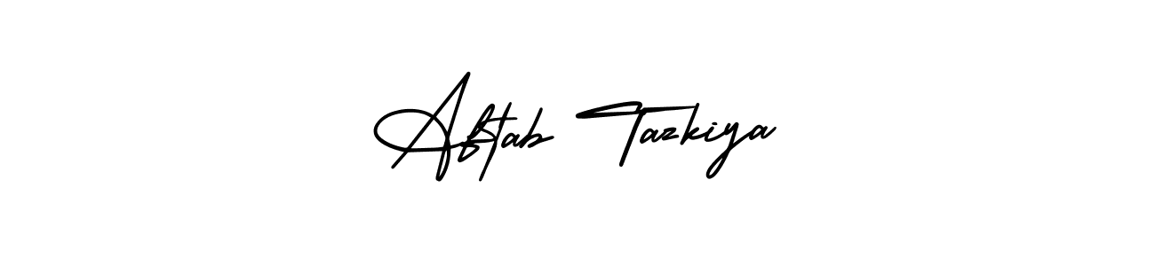 Create a beautiful signature design for name Aftab Tazkiya. With this signature (AmerikaSignatureDemo-Regular) fonts, you can make a handwritten signature for free. Aftab Tazkiya signature style 3 images and pictures png