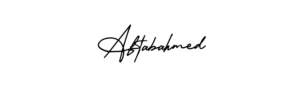 This is the best signature style for the Aftabahmed name. Also you like these signature font (AmerikaSignatureDemo-Regular). Mix name signature. Aftabahmed signature style 3 images and pictures png