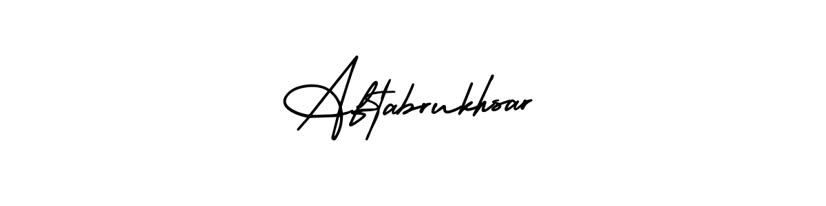 The best way (AmerikaSignatureDemo-Regular) to make a short signature is to pick only two or three words in your name. The name Aftabrukhsar include a total of six letters. For converting this name. Aftabrukhsar signature style 3 images and pictures png