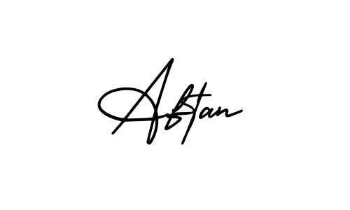 Design your own signature with our free online signature maker. With this signature software, you can create a handwritten (AmerikaSignatureDemo-Regular) signature for name Aftan. Aftan signature style 3 images and pictures png
