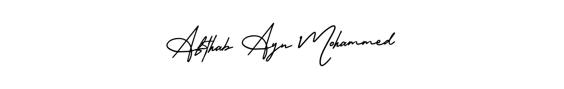 if you are searching for the best signature style for your name Afthab Ayn Mohammed. so please give up your signature search. here we have designed multiple signature styles  using AmerikaSignatureDemo-Regular. Afthab Ayn Mohammed signature style 3 images and pictures png