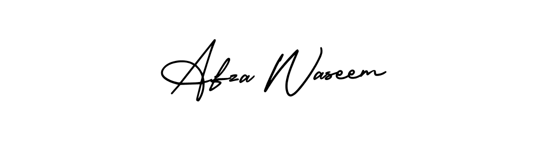 Afza Waseem stylish signature style. Best Handwritten Sign (AmerikaSignatureDemo-Regular) for my name. Handwritten Signature Collection Ideas for my name Afza Waseem. Afza Waseem signature style 3 images and pictures png