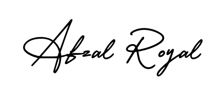 Designed for modern professionals: Afzal Royal name signature crafted with AmerikaSignatureDemo-Regular script. Ready for digital PDF workflows. Afzal Royal signature style 3 images and pictures png