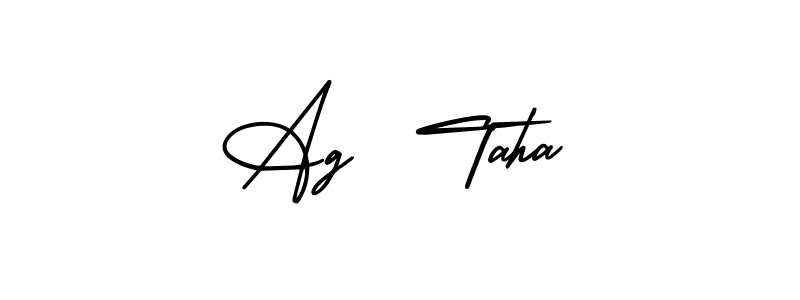 Make a beautiful signature design for name Ag  Taha. With this signature (AmerikaSignatureDemo-Regular) style, you can create a handwritten signature for free. Ag  Taha signature style 3 images and pictures png