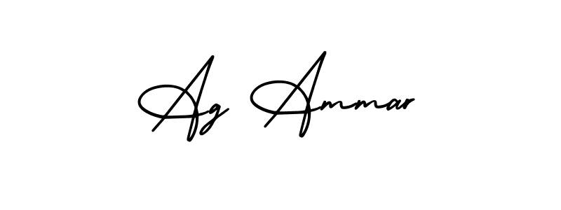 Also we have Ag Ammar name is the best signature style. Create professional handwritten signature collection using AmerikaSignatureDemo-Regular autograph style. Ag Ammar signature style 3 images and pictures png