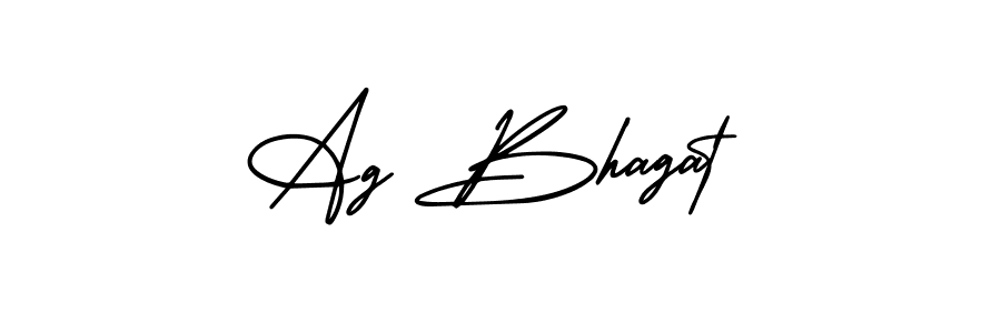 You should practise on your own different ways (AmerikaSignatureDemo-Regular) to write your name (Ag Bhagat) in signature. don't let someone else do it for you. Ag Bhagat signature style 3 images and pictures png