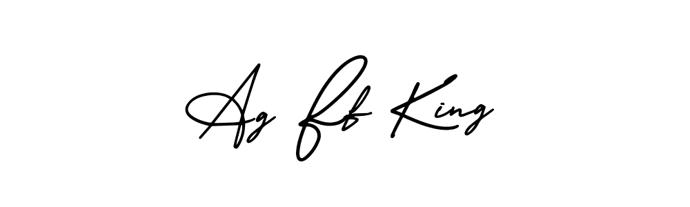 Ag Ff King stylish signature style. Best Handwritten Sign (AmerikaSignatureDemo-Regular) for my name. Handwritten Signature Collection Ideas for my name Ag Ff King. Ag Ff King signature style 3 images and pictures png