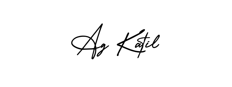 if you are searching for the best signature style for your name Ag Katil. so please give up your signature search. here we have designed multiple signature styles  using AmerikaSignatureDemo-Regular. Ag Katil signature style 3 images and pictures png