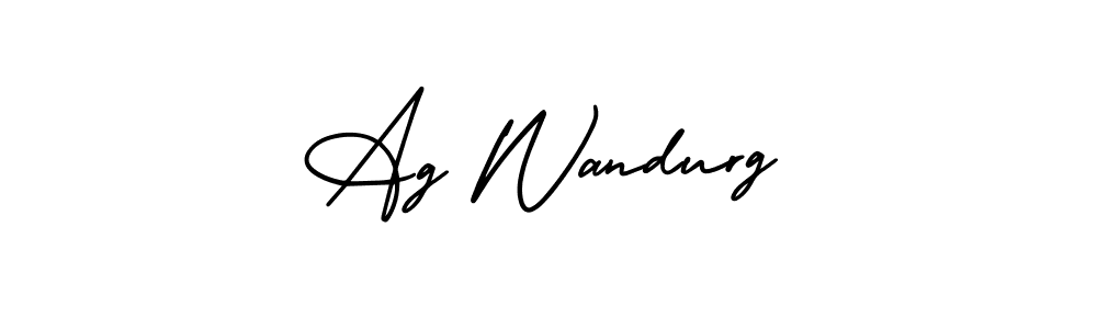 Make a beautiful signature design for name Ag Wandurg. With this signature (AmerikaSignatureDemo-Regular) style, you can create a handwritten signature for free. Ag Wandurg signature style 3 images and pictures png