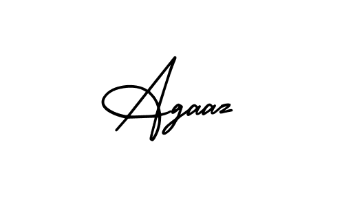 You should practise on your own different ways (AmerikaSignatureDemo-Regular) to write your name (Agaaz) in signature. don't let someone else do it for you. Agaaz signature style 3 images and pictures png