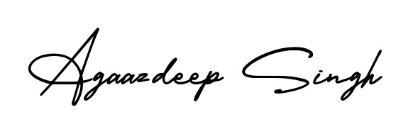 How to make Agaazdeep Singh name signature. Use AmerikaSignatureDemo-Regular style for creating short signs online. This is the latest handwritten sign. Agaazdeep Singh signature style 3 images and pictures png