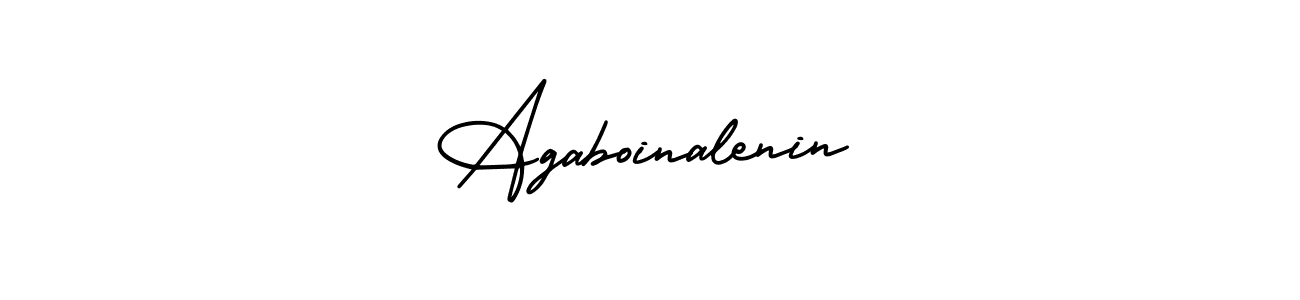 Also You can easily find your signature by using the search form. We will create Agaboinalenin name handwritten signature images for you free of cost using AmerikaSignatureDemo-Regular sign style. Agaboinalenin signature style 3 images and pictures png