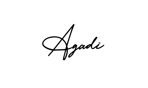 Make a beautiful signature design for name Agadi. Use this online signature maker to create a handwritten signature for free. Agadi signature style 3 images and pictures png