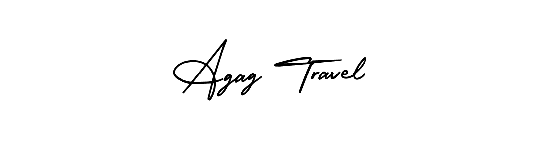 How to make Agag Travel name signature. Use AmerikaSignatureDemo-Regular style for creating short signs online. This is the latest handwritten sign. Agag Travel signature style 3 images and pictures png