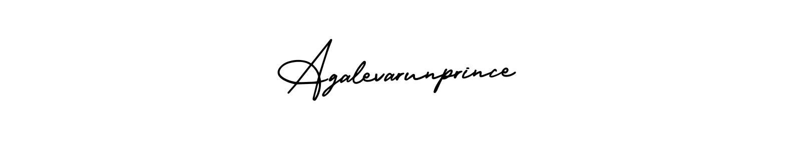 The best way (AmerikaSignatureDemo-Regular) to make a short signature is to pick only two or three words in your name. The name Agalevarunprince include a total of six letters. For converting this name. Agalevarunprince signature style 3 images and pictures png