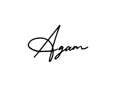 Also we have Agam name is the best signature style. Create professional handwritten signature collection using AmerikaSignatureDemo-Regular autograph style. Agam signature style 3 images and pictures png