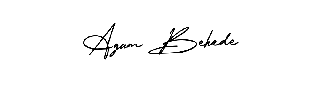 if you are searching for the best signature style for your name Agam Behede. so please give up your signature search. here we have designed multiple signature styles  using AmerikaSignatureDemo-Regular. Agam Behede signature style 3 images and pictures png