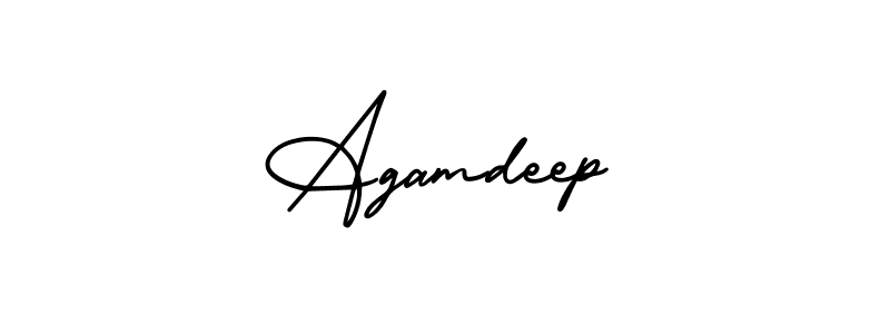 Create a beautiful signature design for name Agamdeep. With this signature (AmerikaSignatureDemo-Regular) fonts, you can make a handwritten signature for free. Agamdeep signature style 3 images and pictures png