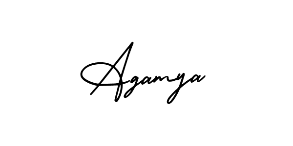 Make a beautiful signature design for name Agamya. Use this online signature maker to create a handwritten signature for free. Agamya signature style 3 images and pictures png