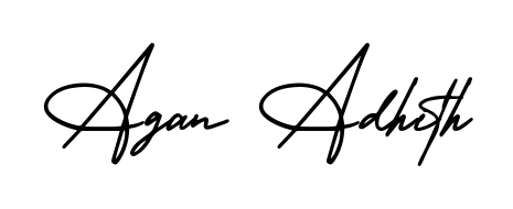 Also You can easily find your signature by using the search form. We will create Agan Adhith name handwritten signature images for you free of cost using AmerikaSignatureDemo-Regular sign style. Agan Adhith signature style 3 images and pictures png
