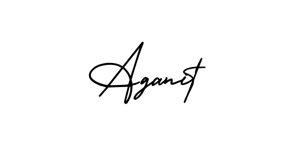 Aganit stylish signature style. Best Handwritten Sign (AmerikaSignatureDemo-Regular) for my name. Handwritten Signature Collection Ideas for my name Aganit. Aganit signature style 3 images and pictures png