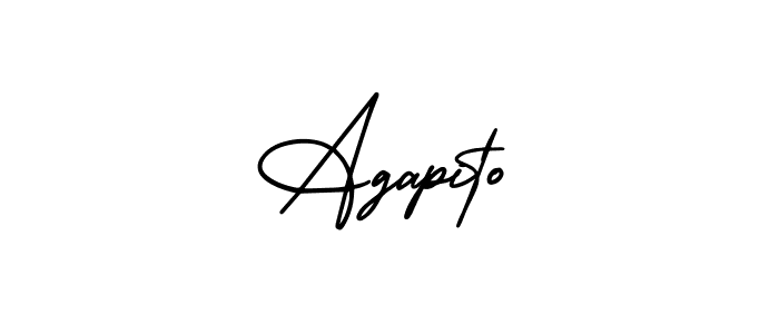 This is the best signature style for the Agapito name. Also you like these signature font (AmerikaSignatureDemo-Regular). Mix name signature. Agapito signature style 3 images and pictures png