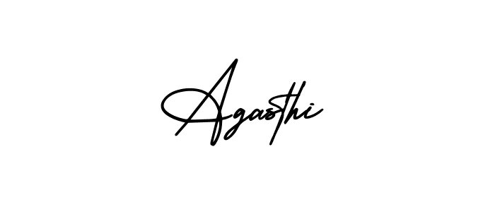 AmerikaSignatureDemo-Regular is a professional signature style that is perfect for those who want to add a touch of class to their signature. It is also a great choice for those who want to make their signature more unique. Get Agasthi name to fancy signature for free. Agasthi signature style 3 images and pictures png