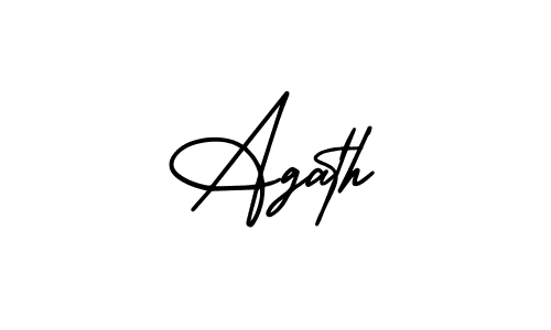 Make a beautiful signature design for name Agath. Use this online signature maker to create a handwritten signature for free. Agath signature style 3 images and pictures png