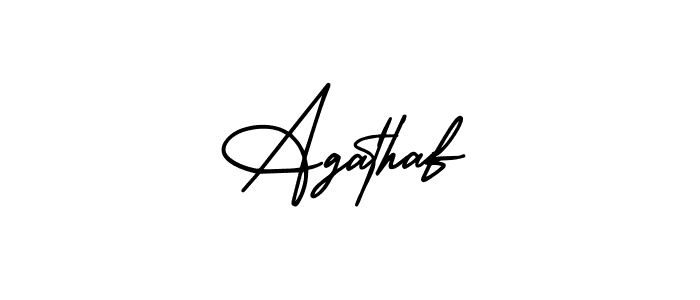 Make a beautiful signature design for name Agathaf. With this signature (AmerikaSignatureDemo-Regular) style, you can create a handwritten signature for free. Agathaf signature style 3 images and pictures png