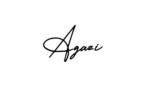 if you are searching for the best signature style for your name Agazi. so please give up your signature search. here we have designed multiple signature styles  using AmerikaSignatureDemo-Regular. Agazi signature style 3 images and pictures png