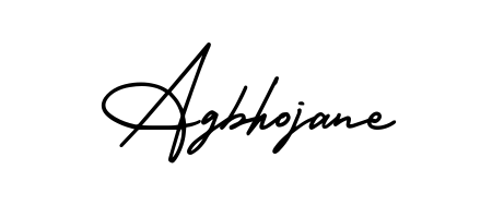 The AmerikaSignatureDemo-Regular signature style provides a bold statement for name Agbhojane. Designed for business owners, executives, and leaders. Agbhojane signature style 3 images and pictures png