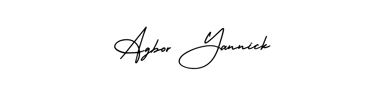 How to Draw Agbor Yannick signature style? AmerikaSignatureDemo-Regular is a latest design signature styles for name Agbor Yannick. Agbor Yannick signature style 3 images and pictures png