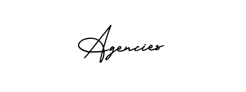 You should practise on your own different ways (AmerikaSignatureDemo-Regular) to write your name (Agencies) in signature. don't let someone else do it for you. Agencies signature style 3 images and pictures png