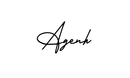 Design your own signature with our free online signature maker. With this signature software, you can create a handwritten (AmerikaSignatureDemo-Regular) signature for name Agenh. Agenh signature style 3 images and pictures png