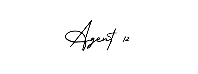 Make a beautiful signature design for name Agent 12. With this signature (AmerikaSignatureDemo-Regular) style, you can create a handwritten signature for free. Agent 12 signature style 3 images and pictures png