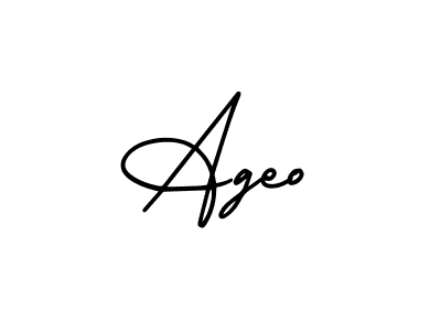 Use a signature maker to create a handwritten signature online. With this signature software, you can design (AmerikaSignatureDemo-Regular) your own signature for name Ageo. Ageo signature style 3 images and pictures png