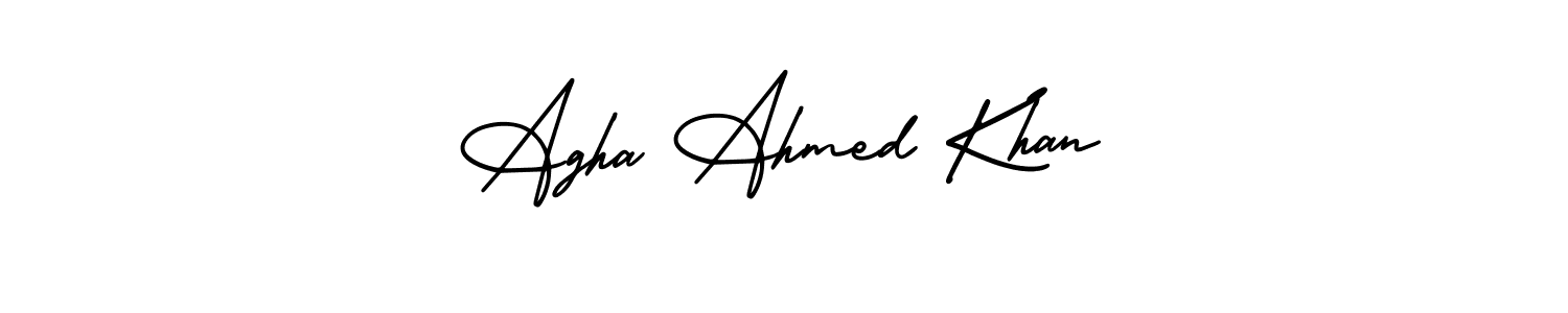 This is the best signature style for the Agha Ahmed Khan name. Also you like these signature font (AmerikaSignatureDemo-Regular). Mix name signature. Agha Ahmed Khan signature style 3 images and pictures png