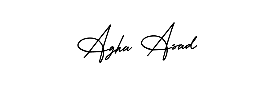 Make a beautiful signature design for name Agha Asad. Use this online signature maker to create a handwritten signature for free. Agha Asad signature style 3 images and pictures png