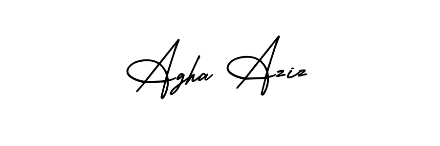 Create a beautiful signature design for name Agha Aziz. With this signature (AmerikaSignatureDemo-Regular) fonts, you can make a handwritten signature for free. Agha Aziz signature style 3 images and pictures png