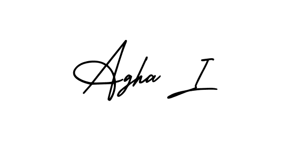 Create a beautiful signature design for name Agha I. With this signature (AmerikaSignatureDemo-Regular) fonts, you can make a handwritten signature for free. Agha I signature style 3 images and pictures png