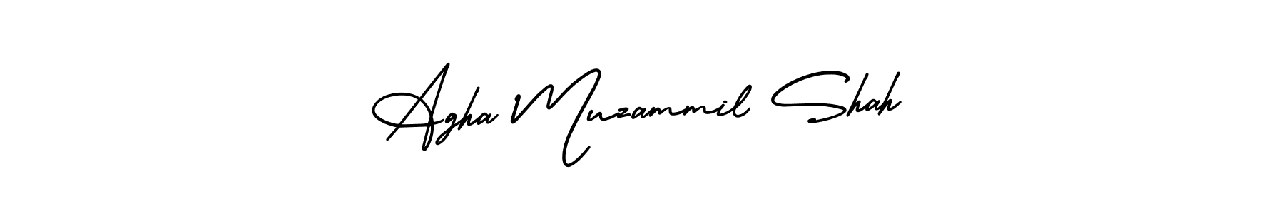 Similarly AmerikaSignatureDemo-Regular is the best handwritten signature design. Signature creator online .You can use it as an online autograph creator for name Agha Muzammil Shah. Agha Muzammil Shah signature style 3 images and pictures png