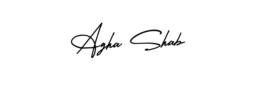 Design your own signature with our free online signature maker. With this signature software, you can create a handwritten (AmerikaSignatureDemo-Regular) signature for name Agha Shab. Agha Shab signature style 3 images and pictures png