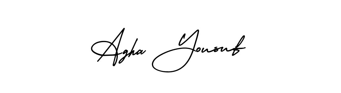 It looks lik you need a new signature style for name Agha Yousuf. Design unique handwritten (AmerikaSignatureDemo-Regular) signature with our free signature maker in just a few clicks. Agha Yousuf signature style 3 images and pictures png