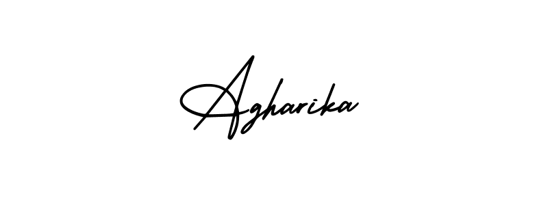 The best way (AmerikaSignatureDemo-Regular) to make a short signature is to pick only two or three words in your name. The name Agharika include a total of six letters. For converting this name. Agharika signature style 3 images and pictures png