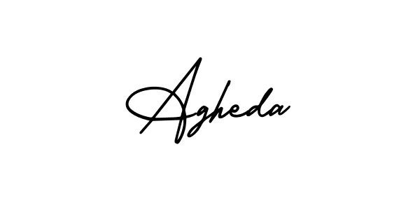 Make a beautiful signature design for name Agheda. With this signature (AmerikaSignatureDemo-Regular) style, you can create a handwritten signature for free. Agheda signature style 3 images and pictures png