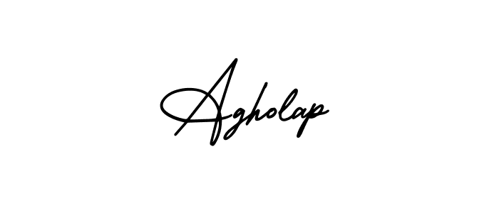 Agholap stylish signature style. Best Handwritten Sign (AmerikaSignatureDemo-Regular) for my name. Handwritten Signature Collection Ideas for my name Agholap. Agholap signature style 3 images and pictures png