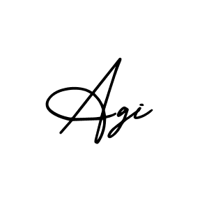 Create a beautiful signature design for name Agi. With this signature (AmerikaSignatureDemo-Regular) fonts, you can make a handwritten signature for free. Agi signature style 3 images and pictures png