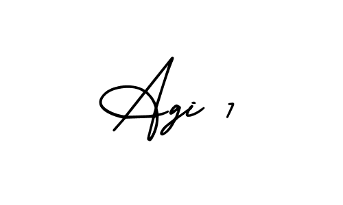 How to Draw Agi 7 signature style? AmerikaSignatureDemo-Regular is a latest design signature styles for name Agi 7. Agi 7 signature style 3 images and pictures png