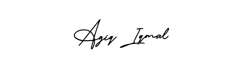 Design your own signature with our free online signature maker. With this signature software, you can create a handwritten (AmerikaSignatureDemo-Regular) signature for name Agiq Iqmal. Agiq Iqmal signature style 3 images and pictures png